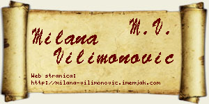 Milana Vilimonović vizit kartica